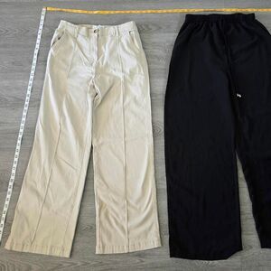 Ardene Women's Black and Cream Trousers